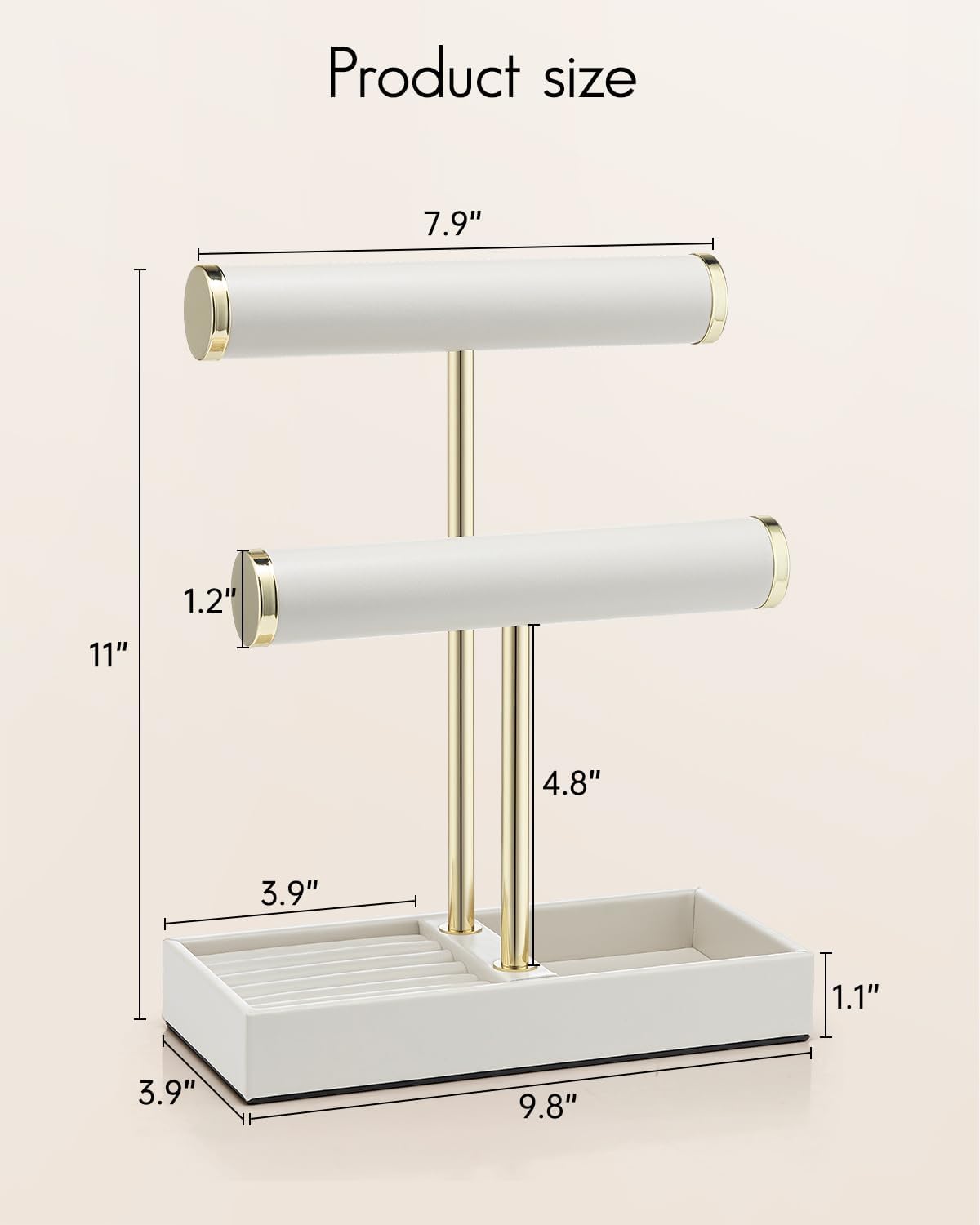 Tray / Bracelet Holder / White / 2 Tier