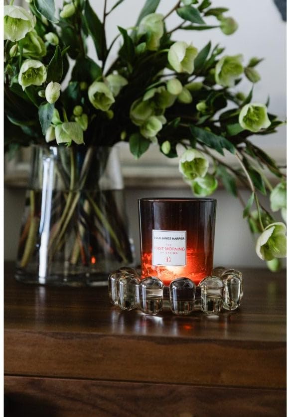Smoky Glass Decorative Candle Holder / Smoke / Small