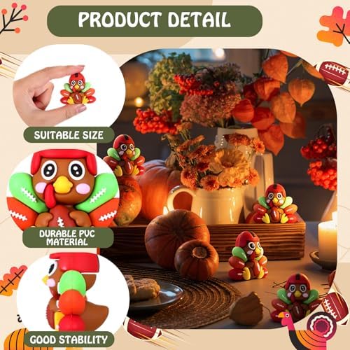 Gemscream 50 Pcs Thanksgiving Mini Turkey to Hide 3D Printed