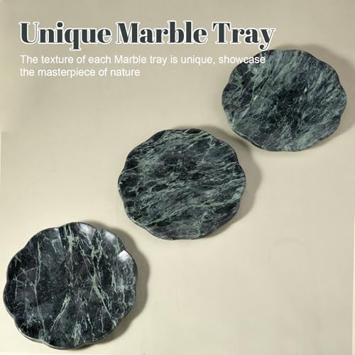 Stone Tray / Marble Tray / Verde Alpi / Natural / Set of 8