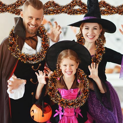 Halloween Decorations, 50FT Halloween Tinsel Garland