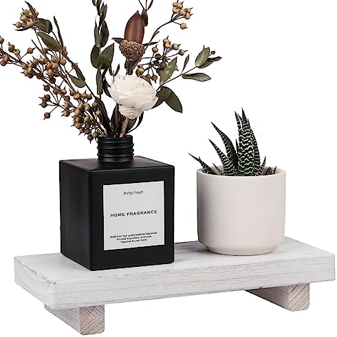 Wood Bathroom Tray Farmhouse Decor Kitchen Soap Holder, 8.7" X 3.6" White