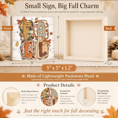 Fall Decorations for Home Alphabet Fall Letter Wood Sign Wall Art