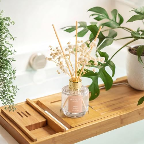 Airkeep Reed Diffuser Set of 3,Fresh Linen Ocean Mist&Sea Salt Citrus Lemon Oil Reed Diffusers for Bedroom Living Room