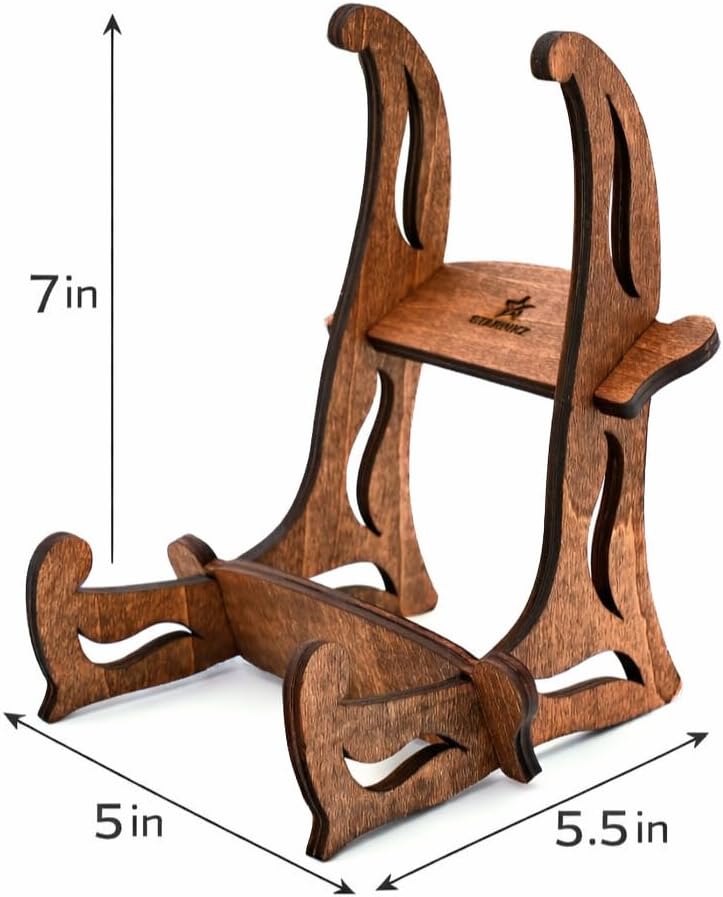 Wooden Display Stand / Handcrafted Multifunctional Wooden Holder for Cookbooks