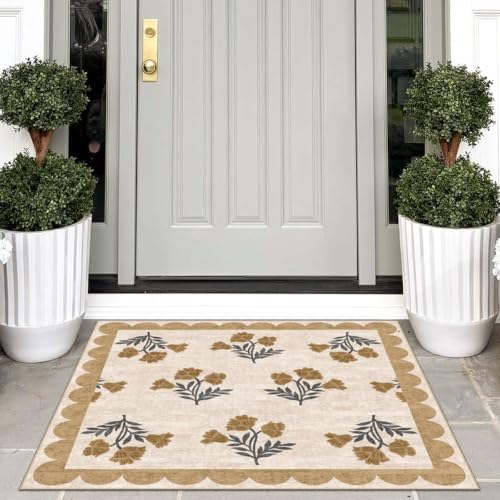 3x3 Square Entryway Rug - Front Door Mat Indoor Outside Entrance