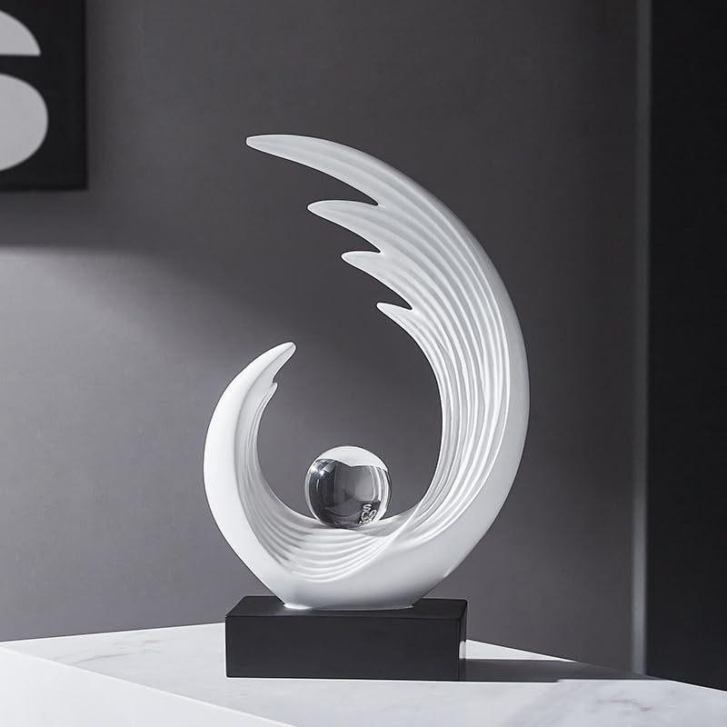 Modern Abstract Art Sculptures / White