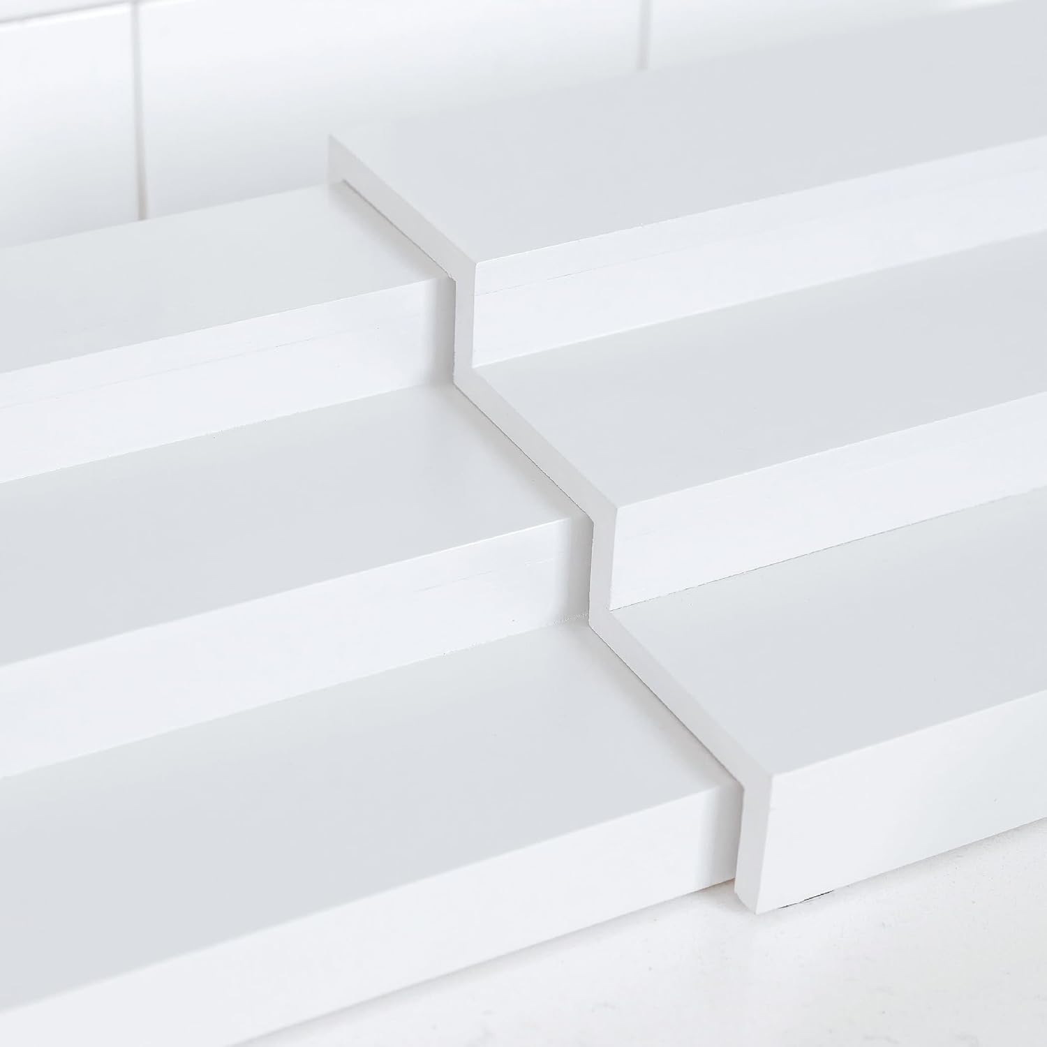3-Tier Expandable Spice Rack Organizer, White | Fits 36 spice jars, pantry storage, non-slip feet