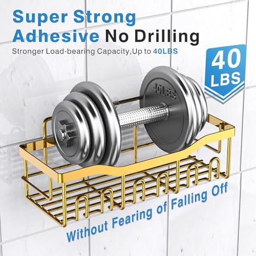 Shower Caddy 5 Pack,Adhesive Shower Organizer for Bathroom Storage&Home Decor&Kitchen,No Drilling,Large