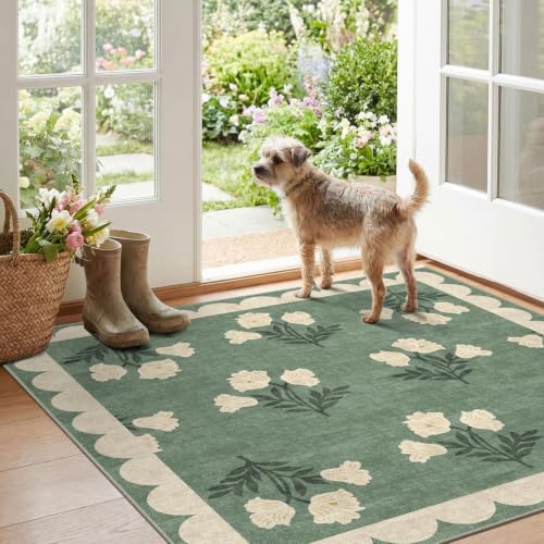 3x3 Square Entryway Rug - Front Door Mat Indoor Outside Entrance
