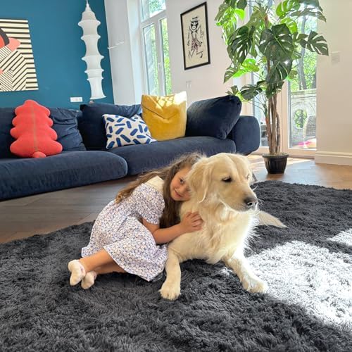 OLANLY 3x11 Machine Washable Runner Rugs for Hallway, Soft Fluffy Shaggy Bedside Rugs for Bedroom, Living Room, Indoor