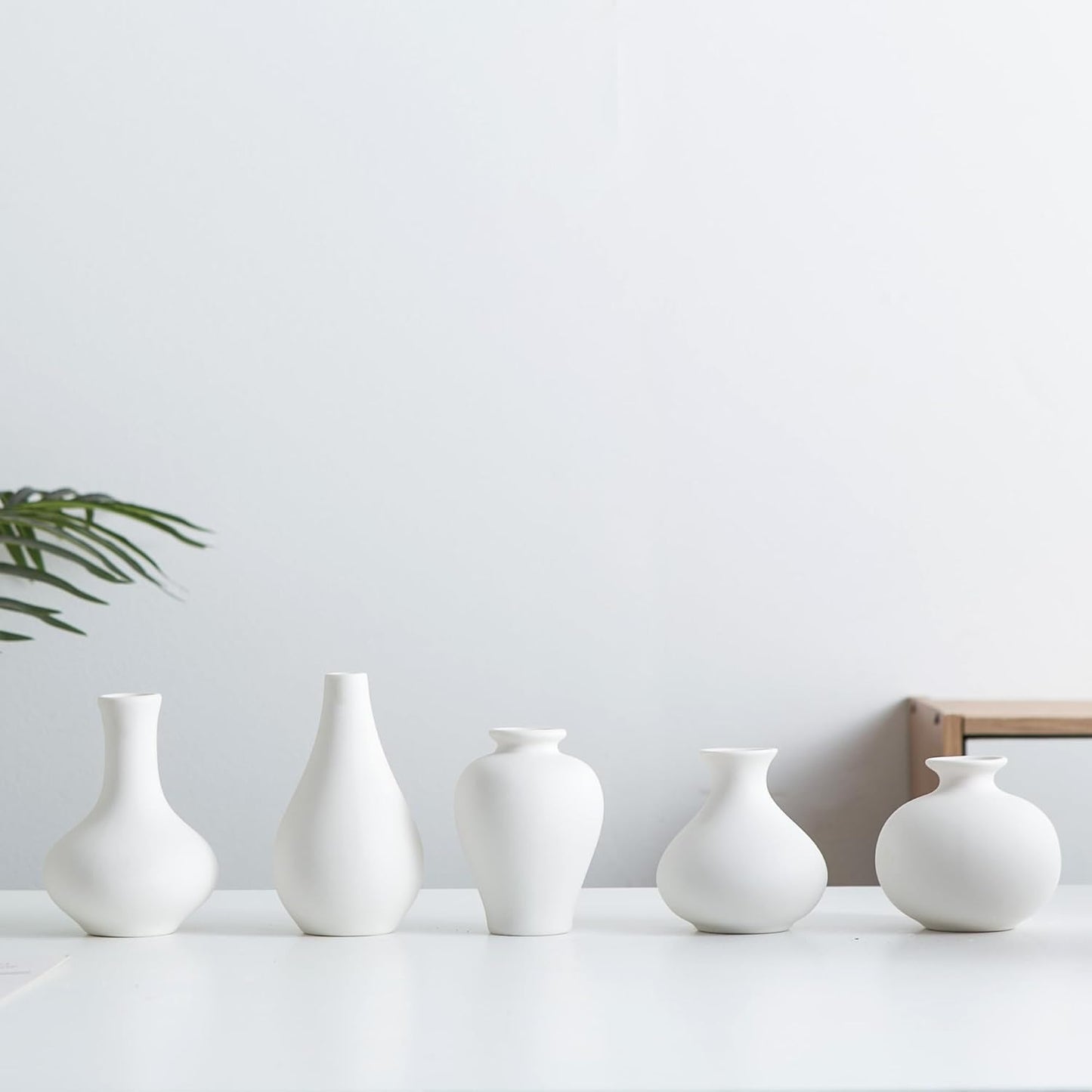 Modern White Vase / White Small Vase / Set of 5