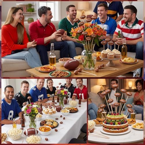 Soulchen 24 Pcs Football Party Centerpiece Sticks for Sport Themed Party