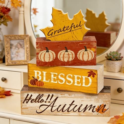Grateful Leaves Fall Decor, Fall Decorations for Home