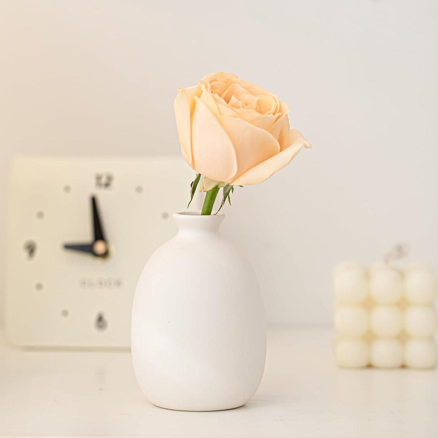 White Ceramic Vase / White-gh-12 / Set of 12