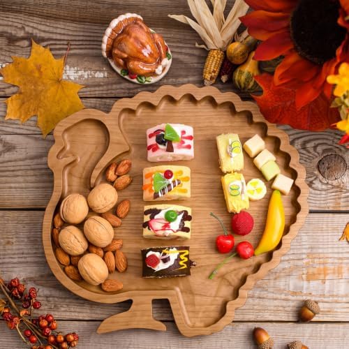 Sliner Turkey Charcuterie Board Wooden Thanksgiving Serving Platter Tray