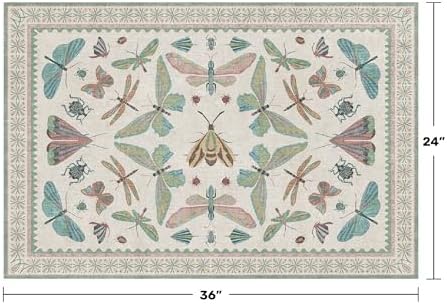 Hazo Haus Washable Boho Bathroom Rug 2x3, Small Throw Rugs for Kitchen, Powder Room, Front Door Indoor Entrance, Non