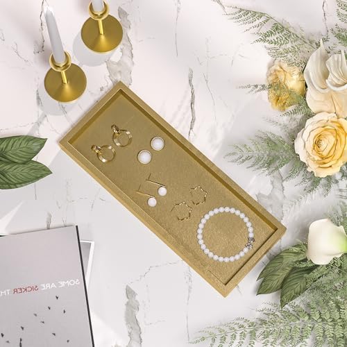 Candle / Toilet Tank Tray / 11.3 x 4.4 x 1.1 / Gold