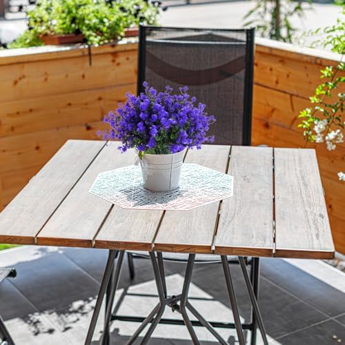 RECUTMS Fake Outdoor Flowers Artificial Purple Flowers Plants,Springs Decor