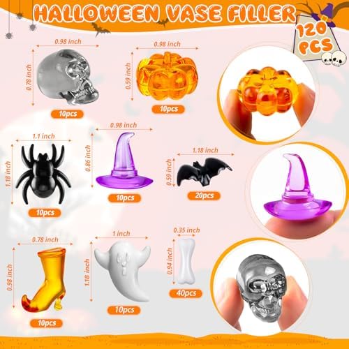 120 Pcs Halloween Vase Filler Decor