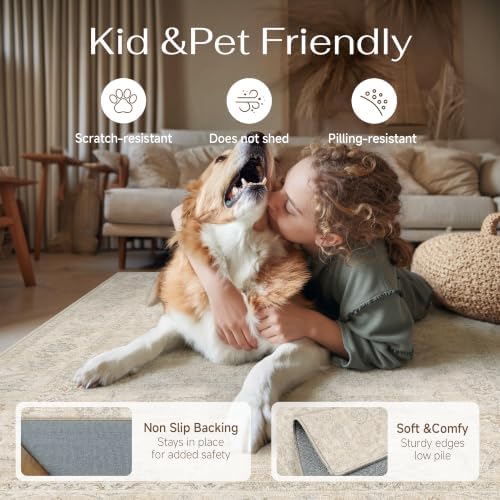 10x14 Light Cream Neutral Area Rug