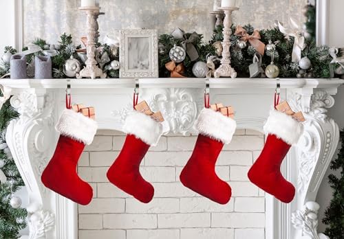 Christmas Stocking Holder, 4 Pack Stocking Holders For Mantle Fireplace