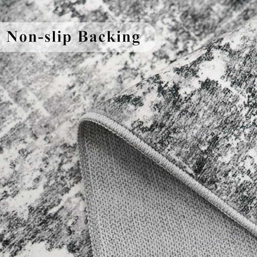 Abstract 14ft Long Runner Rug: Non-Slip Washable Rug Runner Low-Pile Soft Beside Carpet Indoor Farmhouse Entryway Floor