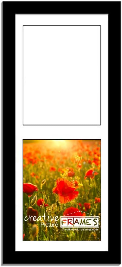 1024Bk Black Picture Frame With White Mat/Black Core To Hold 8X10-Inch Media, Includes Installed Sawtooth Hangers