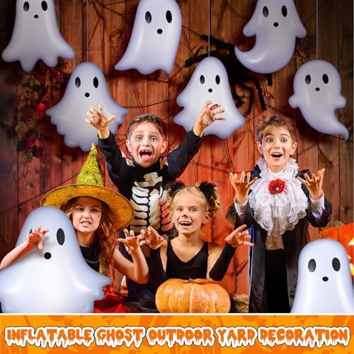 12 Pcs 13.78'' Inflatable Hanging Ghost Outdoor Decorations