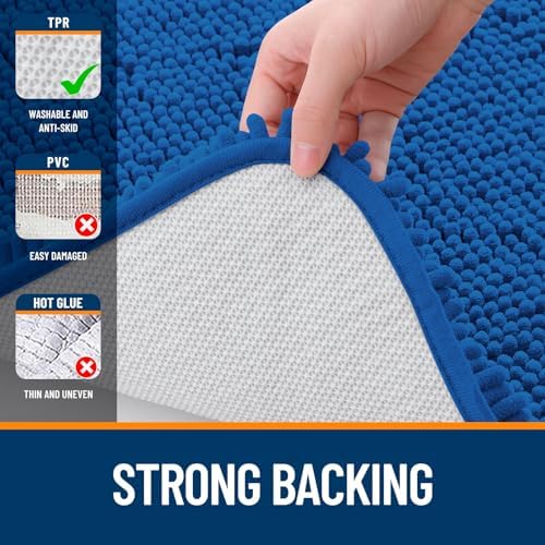 OLANLY Bathroom Runner Rugs 70x24, Extra Soft Absorbent Chenille Bath Rugs