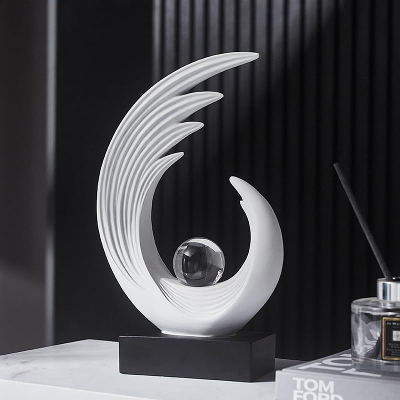 Modern Abstract Art Sculptures / White