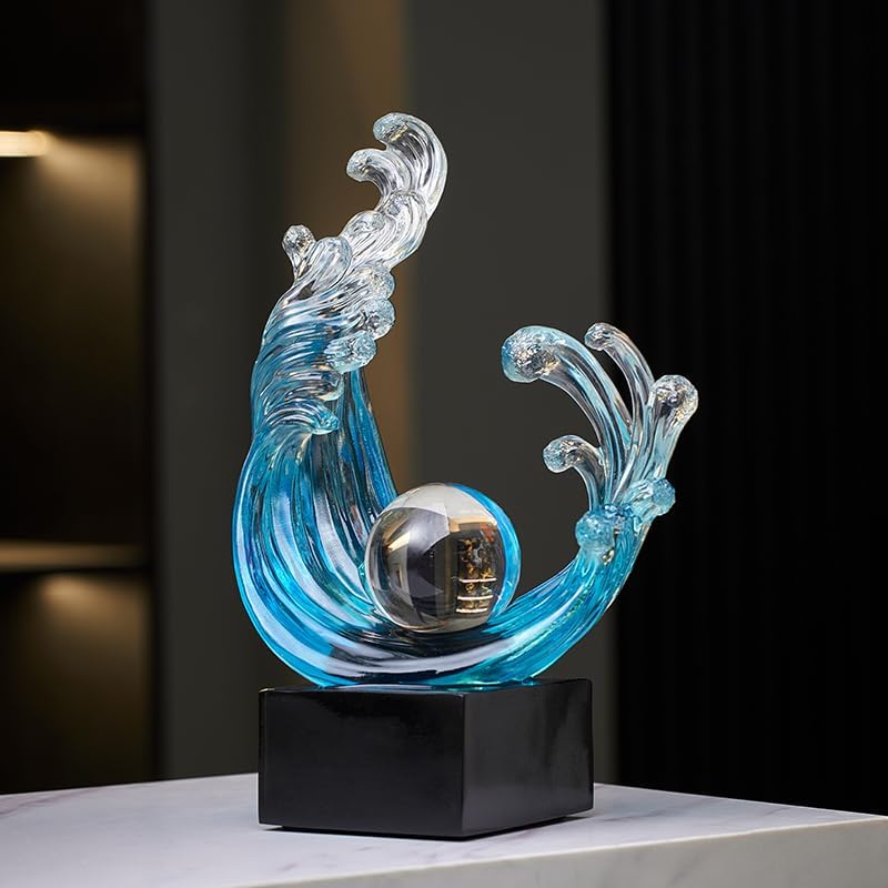 Modern Abstract Decorative Style Statue / A / Light-blue