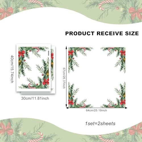 Christmas Window Clings Pine Tree Leaves Stickers