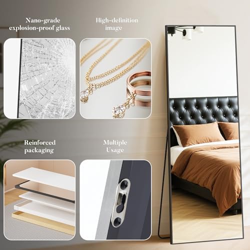 DUMOS 63"x20" Full Length Floor Mirror, Full Body Mirror