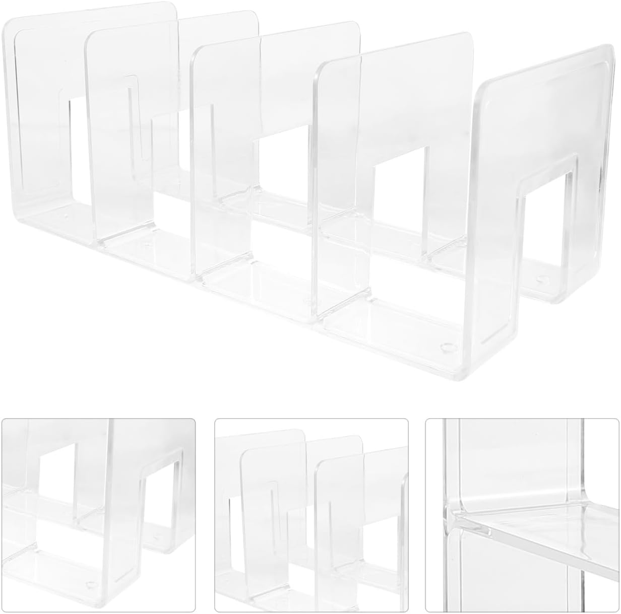 Wallet Acrylic Books Wallet Holder Desk Book Ends Book Holders / Transparent / Medium