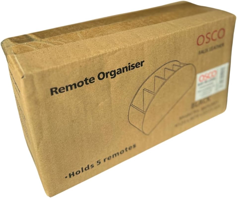 Osco Faux Leather 5 Part Remote Organiser - Brown, BPURO1