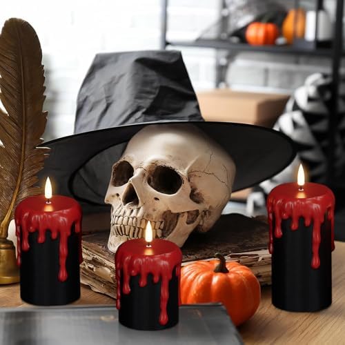Wondise Halloween Flameless Candles with 6H Timer