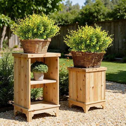 RECUTMS 12Pc Spring Yellow Greenery UV Resistant Artificial Outdoor Flowers
