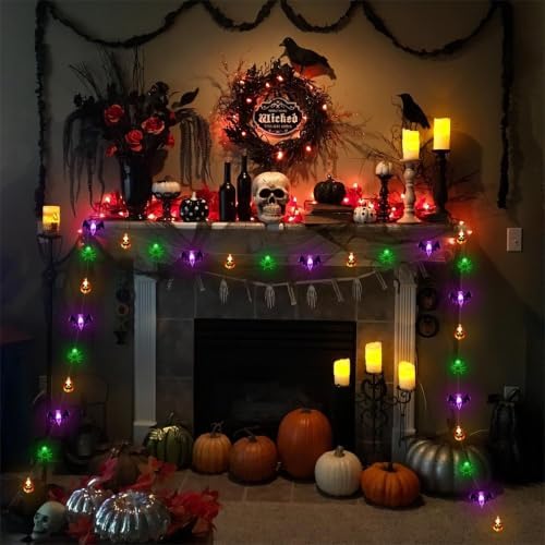 Zimati Halloween Lights Decorations 16ft 30 LED String Light Indoor Outdoor