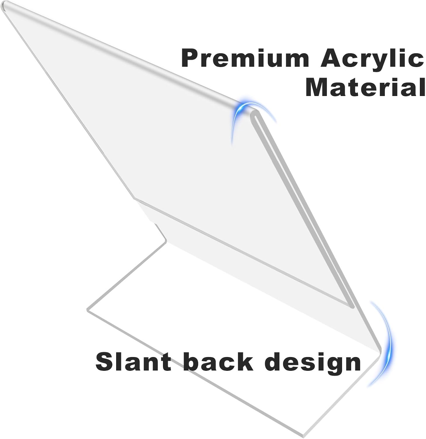Acrylic Sign Holder / Clear / 5 x 7 / Set of 8