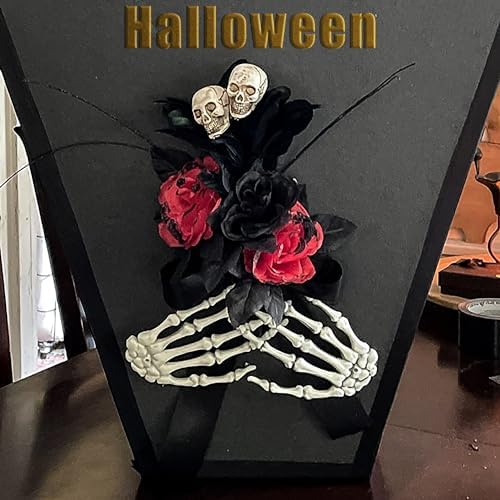 XONOR 10 Pairs Halloween Skeleton Hands Realistic Plastic Fake Human Hands for Halloween Zombie Party Terror Scary Props