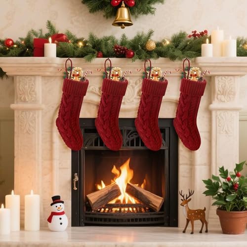 Christmas Stockings 18" Knitted Stocking Christmas Decorations