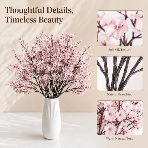 Mandy's 6 Bundles Artificial Light Pink Baby’s Breath Flowers