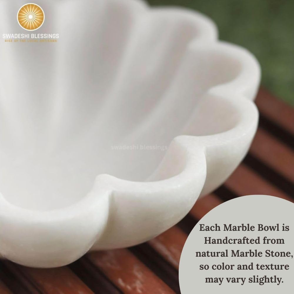 Ruffle Scalloped Fluted Key/Fruit Ring Dish / 6 Inches / White