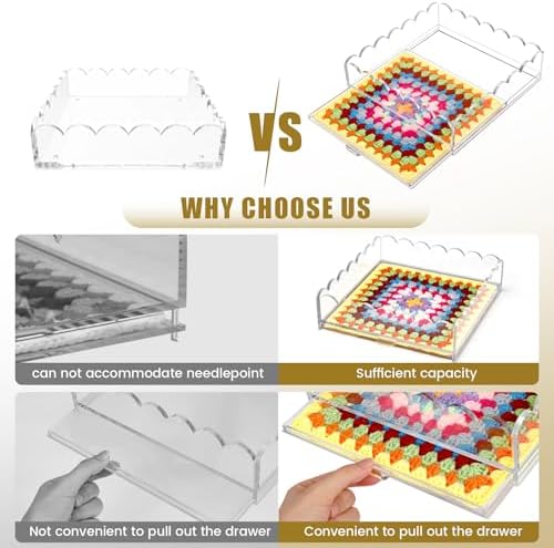 Acrylic Tray / Scalloped Acrylic Tray / 5 x 5 x 2 / Clear
