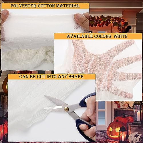 197x78.7in Halloween Creepy Cloth for Yard and Outdoor Decorations,White