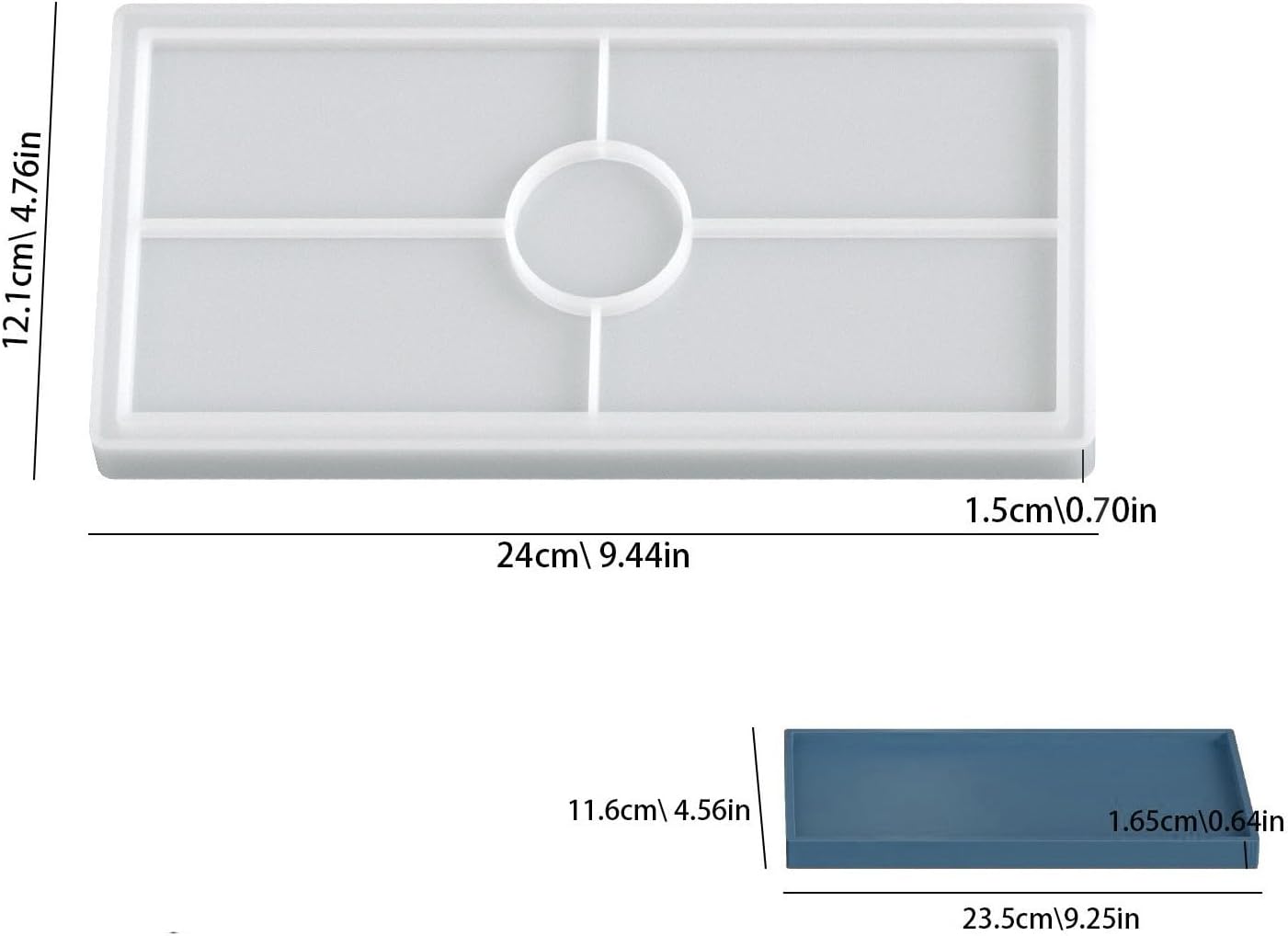 Rectangle Resin Tray Molds / Set of 3