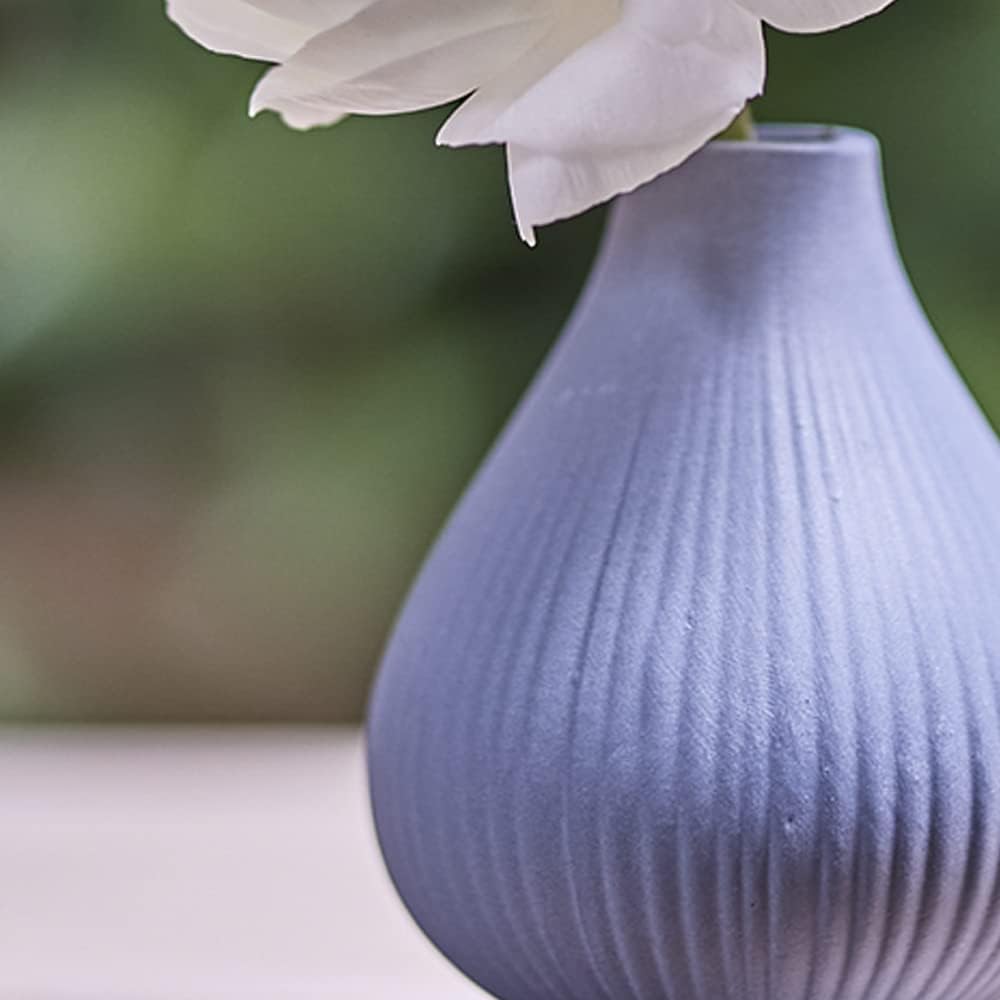 ‘Frost’ Ceramic Flower Vase / Blue Gray / Set of 6