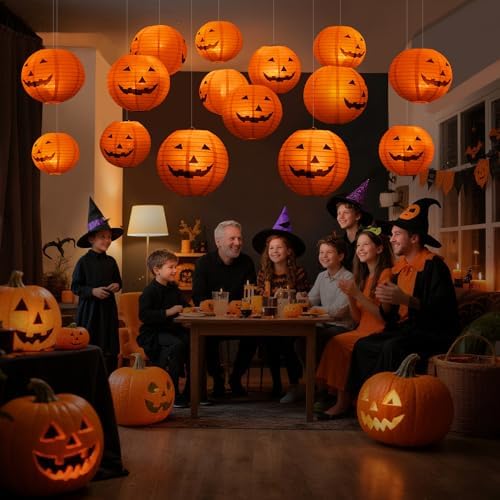 12pcs 10in Floating Jack-O-Lanterns