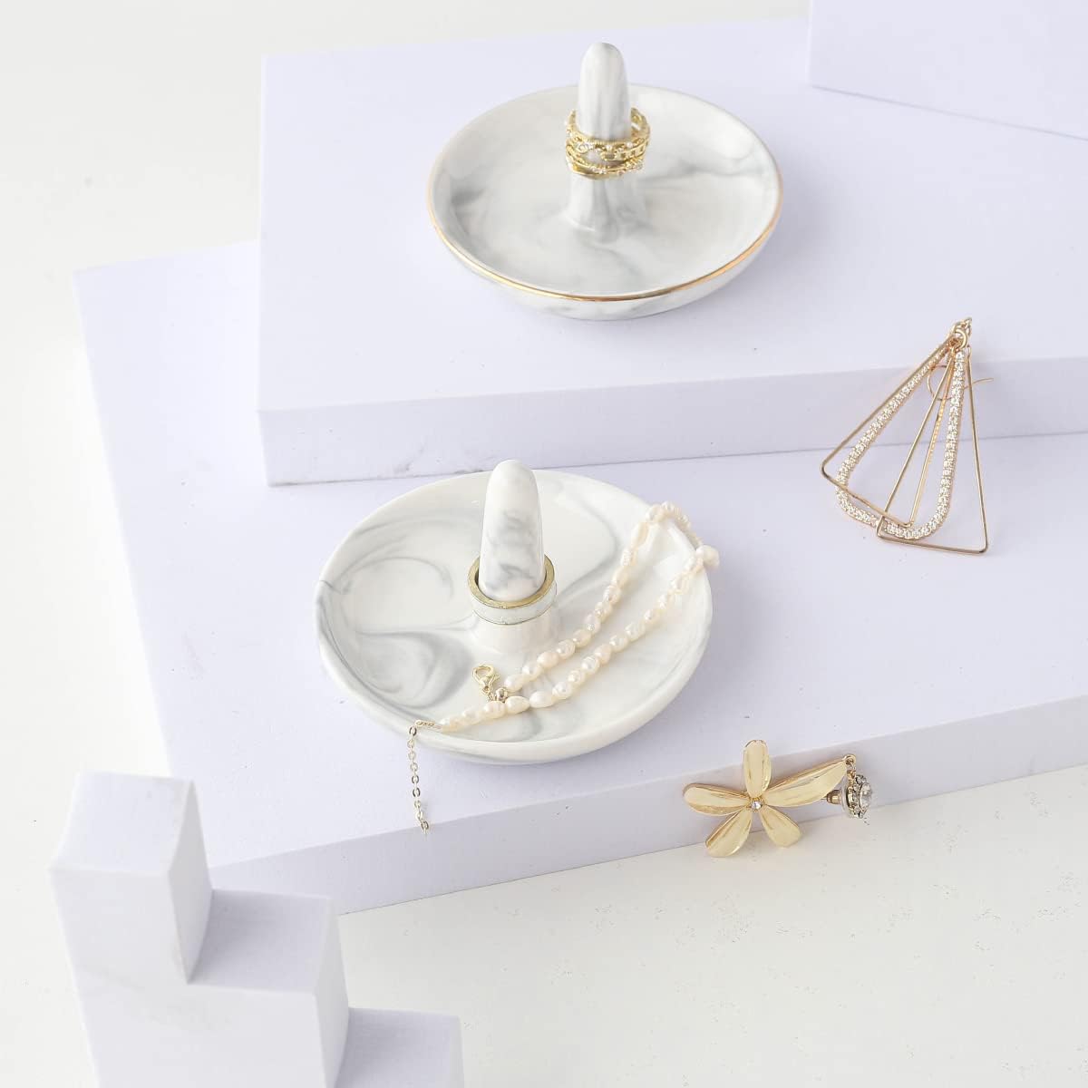 Marble Ring Dish Holder / Grey 2